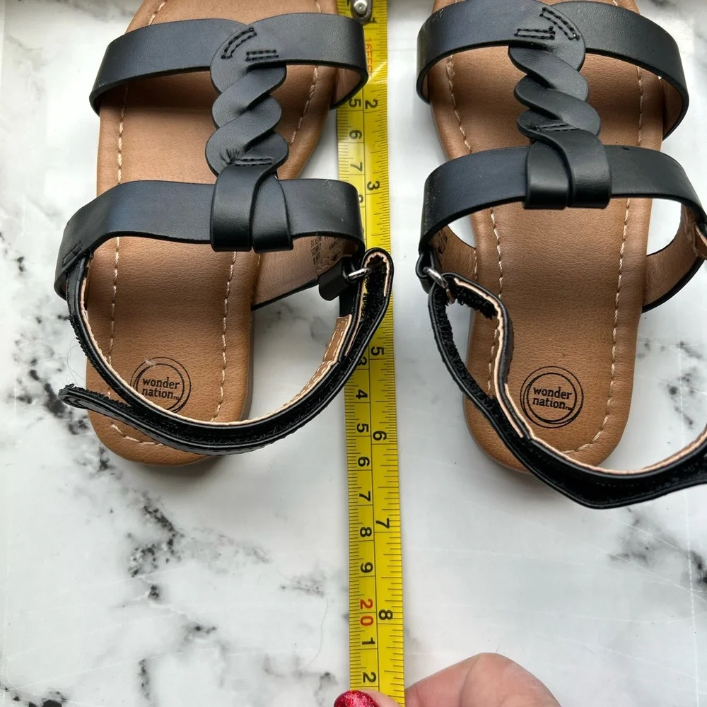 Black Braided Strap Sandals